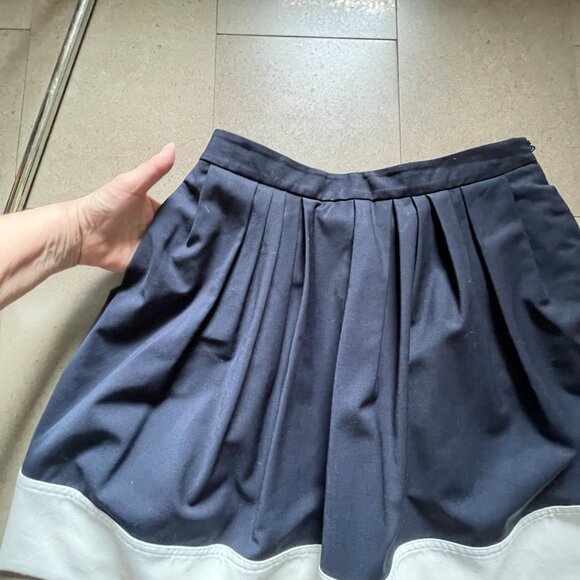 Fabulous Navy Blue &White Short Skirt w/ pockets by Pink Tartan-Sz.8 - Picture 3 of 10
